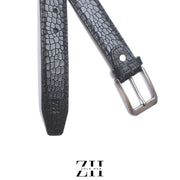CrocoHub – Genuine Cow Leather Crocodile Textured Belt
