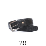 CrocoHub – Genuine Cow Leather Crocodile Textured Belt