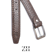 CrocoHub – Genuine Cow Leather Crocodile Textured Belt